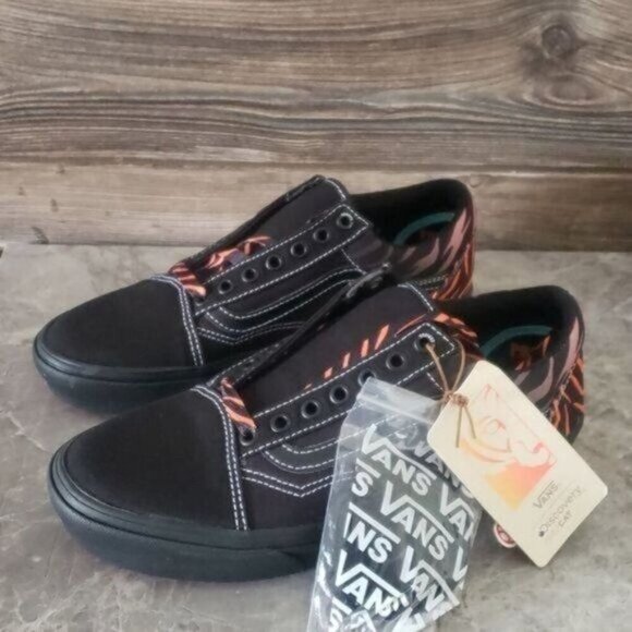 New Vans Old Skool Comfycush Discovery Cat Black Tiger Print Stripes Sneakers - Picture 5 of 7
